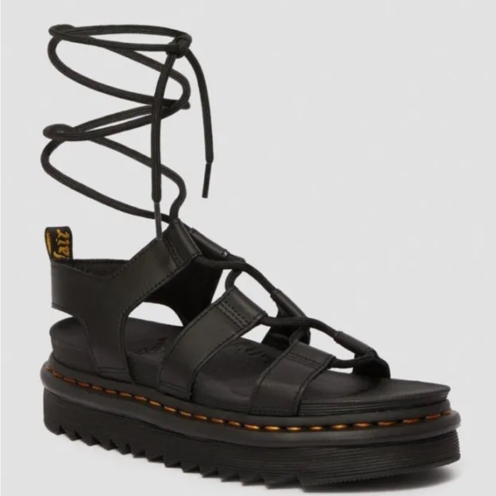Doc Martens Nartilla black leather gladiator sandals size 7
